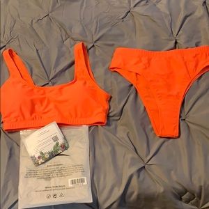 Neon Orange Swimsuit